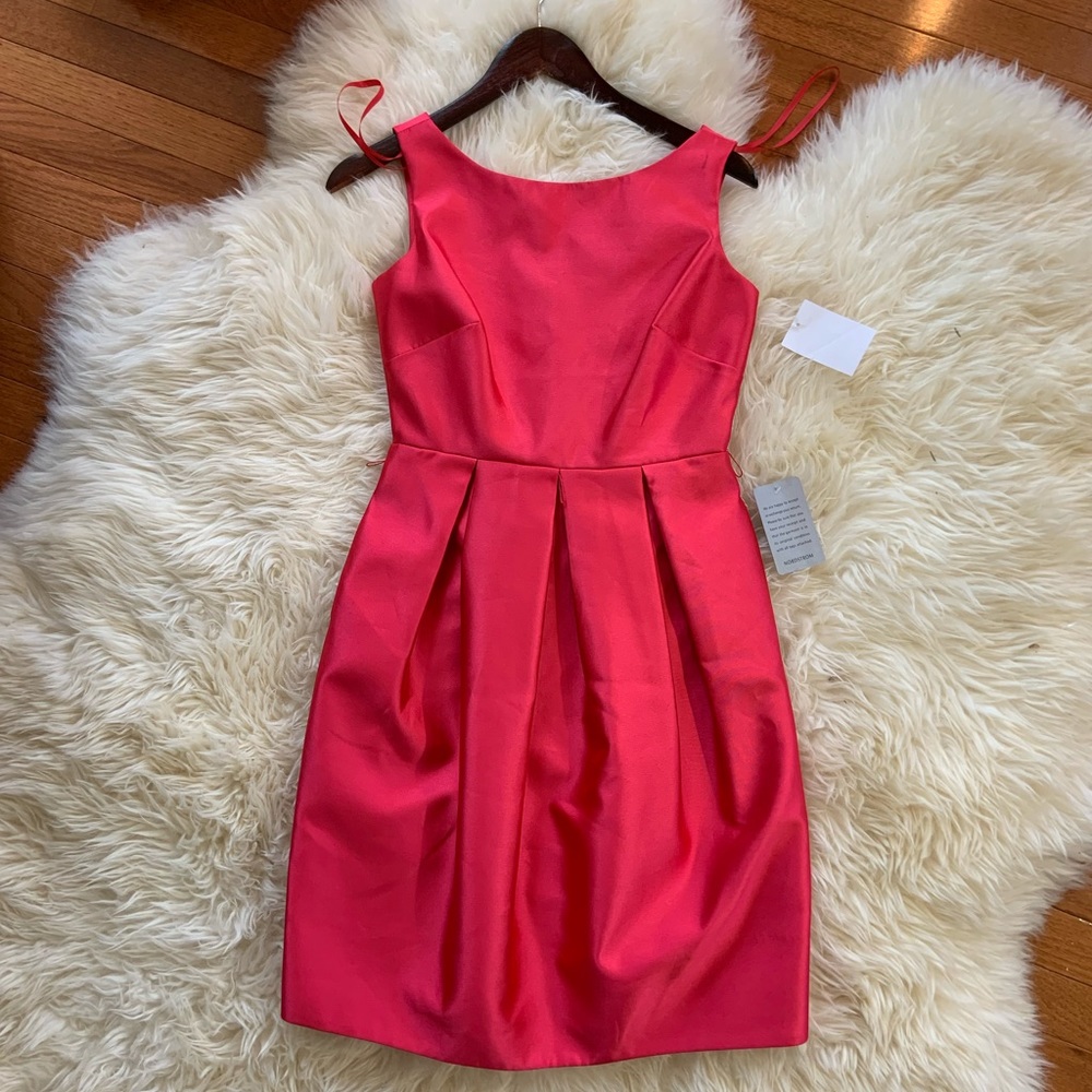 Gorgeous Vibrant Pink Satin Nordstrom Dress